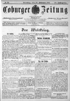 Coburger Zeitung Sonntag 28. Februar 1915