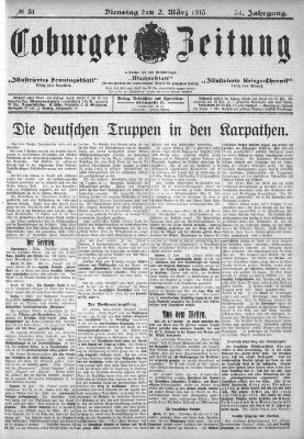 Coburger Zeitung Dienstag 2. März 1915