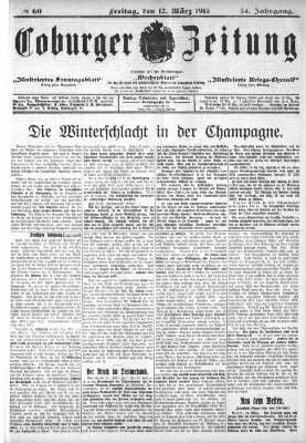 Coburger Zeitung Freitag 12. März 1915