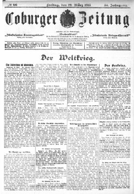 Coburger Zeitung Freitag 19. März 1915