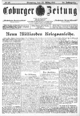 Coburger Zeitung Dienstag 23. März 1915