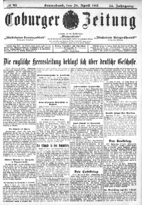 Coburger Zeitung Samstag 24. April 1915