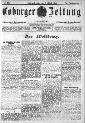 Coburger Zeitung Samstag 1. Mai 1915