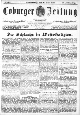 Coburger Zeitung Donnerstag 6. Mai 1915