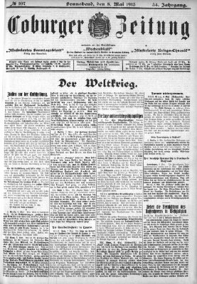 Coburger Zeitung Samstag 8. Mai 1915