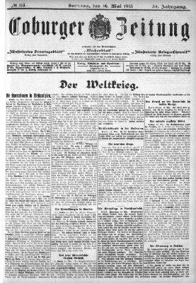 Coburger Zeitung Sonntag 16. Mai 1915