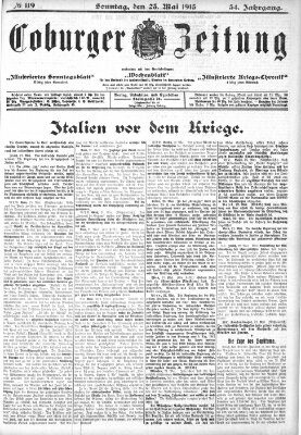 Coburger Zeitung Sonntag 23. Mai 1915
