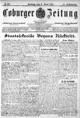 Coburger Zeitung Freitag 11. Juni 1915