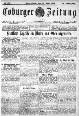 Coburger Zeitung Samstag 12. Juni 1915