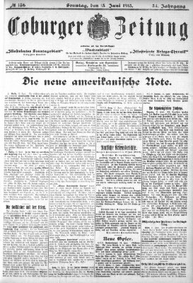 Coburger Zeitung Sonntag 13. Juni 1915