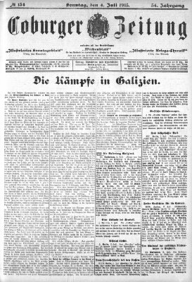 Coburger Zeitung Sonntag 4. Juli 1915