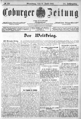 Coburger Zeitung Dienstag 6. Juli 1915