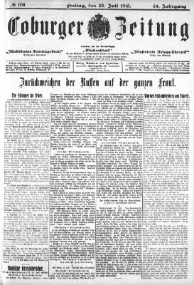 Coburger Zeitung Freitag 23. Juli 1915