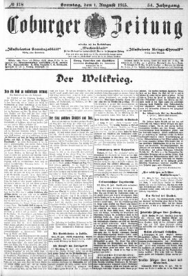 Coburger Zeitung Sonntag 1. August 1915