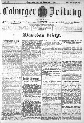 Coburger Zeitung Freitag 6. August 1915