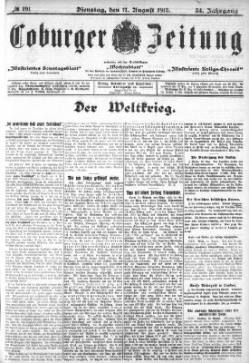 Coburger Zeitung Dienstag 17. August 1915