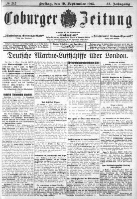 Coburger Zeitung Freitag 10. September 1915