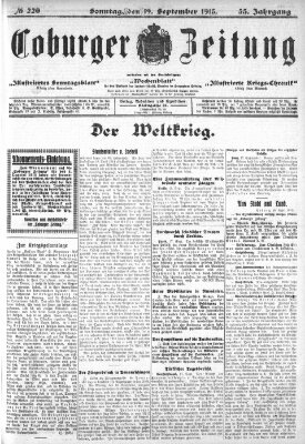 Coburger Zeitung Sonntag 19. September 1915