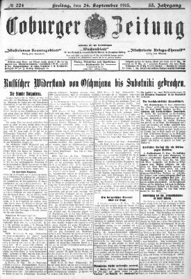 Coburger Zeitung Freitag 24. September 1915