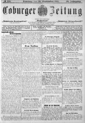 Coburger Zeitung Sonntag 26. September 1915