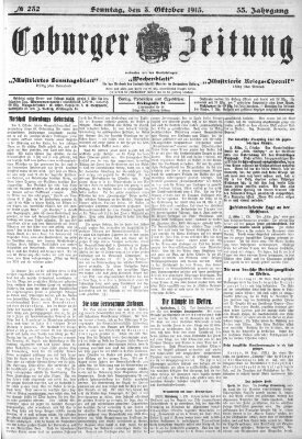 Coburger Zeitung Sonntag 3. Oktober 1915