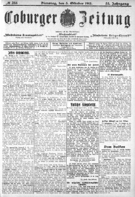 Coburger Zeitung Dienstag 5. Oktober 1915