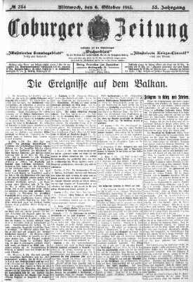 Coburger Zeitung Mittwoch 6. Oktober 1915