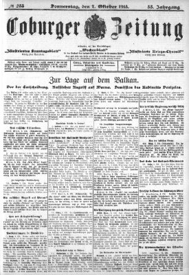 Coburger Zeitung Donnerstag 7. Oktober 1915