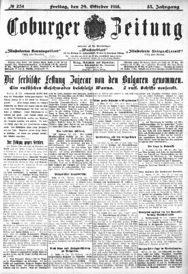 Coburger Zeitung Freitag 29. Oktober 1915