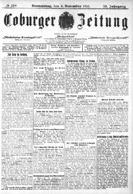 Coburger Zeitung Donnerstag 4. November 1915