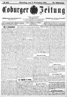 Coburger Zeitung Dienstag 9. November 1915