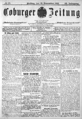 Coburger Zeitung Freitag 19. November 1915