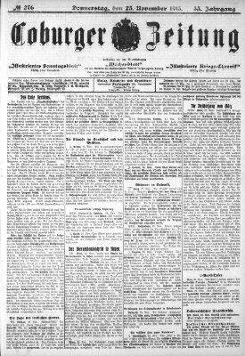 Coburger Zeitung Donnerstag 25. November 1915