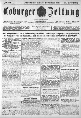 Coburger Zeitung Samstag 27. November 1915