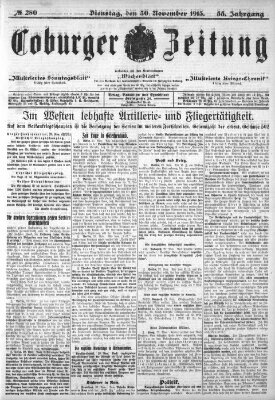 Coburger Zeitung Dienstag 30. November 1915