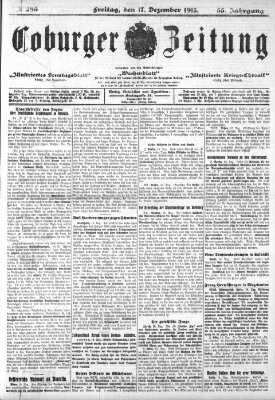 Coburger Zeitung Freitag 17. Dezember 1915