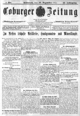 Coburger Zeitung Mittwoch 29. Dezember 1915