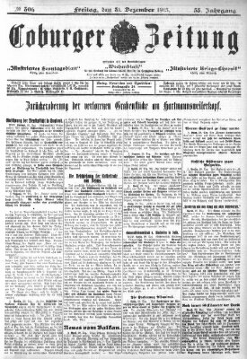 Coburger Zeitung Freitag 31. Dezember 1915