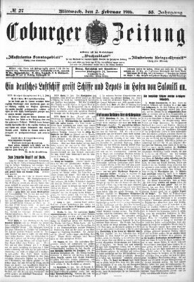 Coburger Zeitung Mittwoch 2. Februar 1916