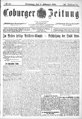 Coburger Zeitung Dienstag 8. Februar 1916