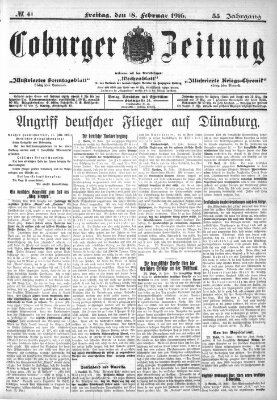 Coburger Zeitung Freitag 18. Februar 1916