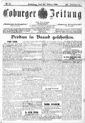 Coburger Zeitung Sonntag 26. März 1916