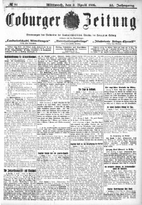 Coburger Zeitung Mittwoch 5. April 1916