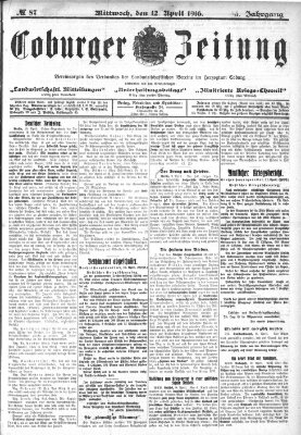 Coburger Zeitung Mittwoch 12. April 1916