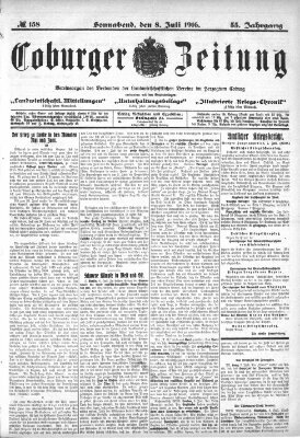 Coburger Zeitung Samstag 8. Juli 1916