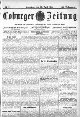 Coburger Zeitung Sonntag 23. Juli 1916