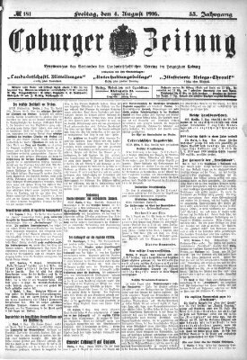 Coburger Zeitung Freitag 4. August 1916