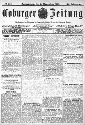 Coburger Zeitung Donnerstag 2. November 1916