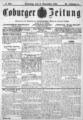 Coburger Zeitung Sonntag 3. Dezember 1916