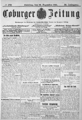 Coburger Zeitung Sonntag 10. Dezember 1916